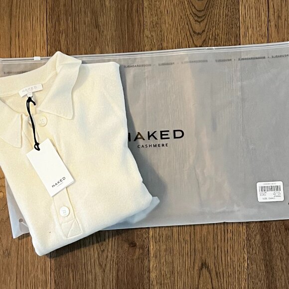 Naked Cashemere Jemma Ecru Polo Sweater - Picture 5 of 6